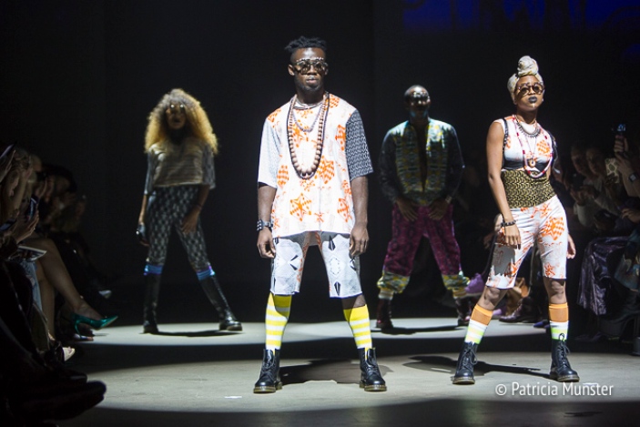 African dance moves at Sophia Bentoh show at Amsterdam Fashion Week