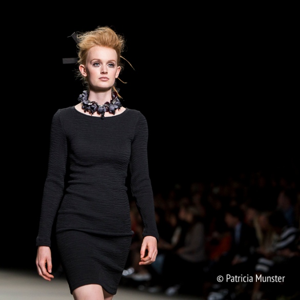 Little black dress by Tony Cohen SS18 at Amsterdam Fashion Week
