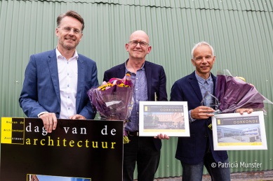 Robin Paalvast - Gijs Tegelberg (winnaar architectuurprijs) - Ralph Goutier (winnaar publieksprijs)